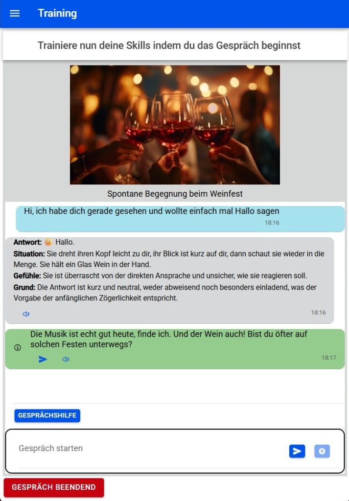 Training Weinfest - Hilfe